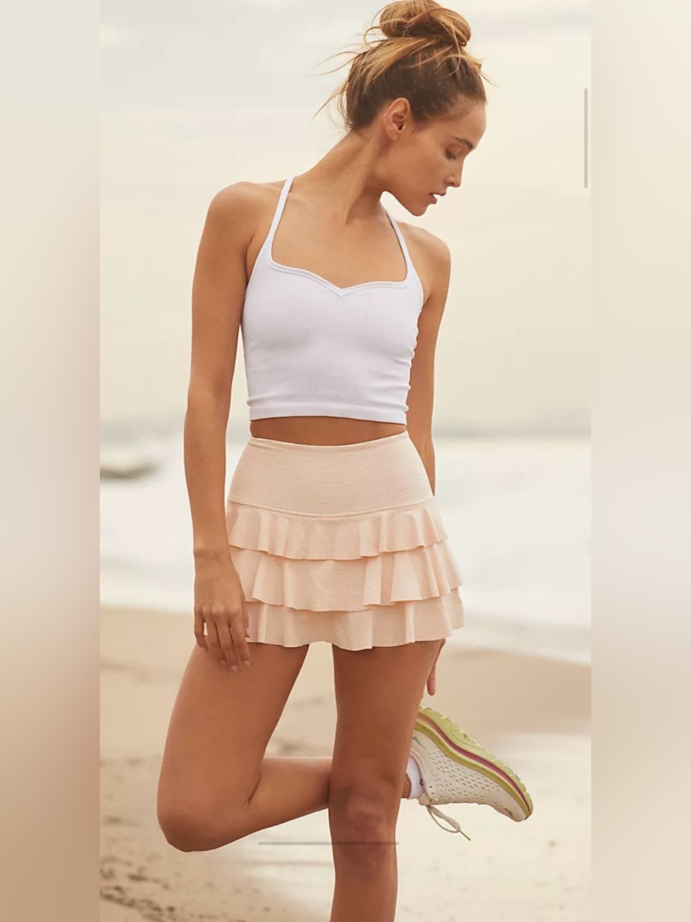 Free People Tiered Ruffle Mini Skirt